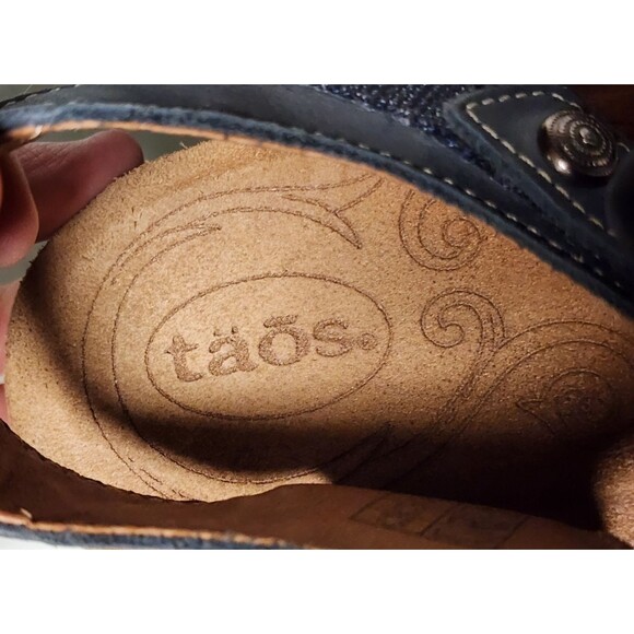 TAOS Trulie Navy Blue Leather Comfort Sandals Size EU 39 US 8 - Picture 6 of 7